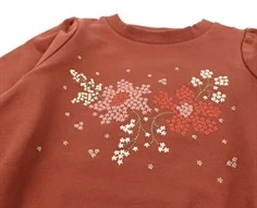 Wheat red embroidery sweatshirt Vega